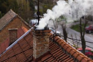 Chimney in a chimney sweep picture