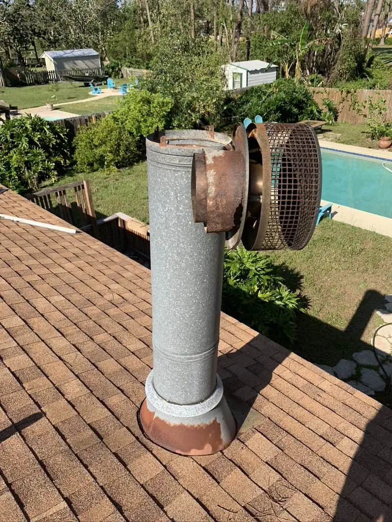 Chimney Cap repair on weather damaged cap