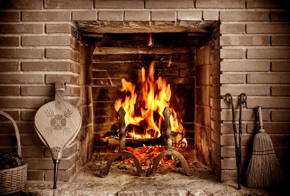 Warm fireplace