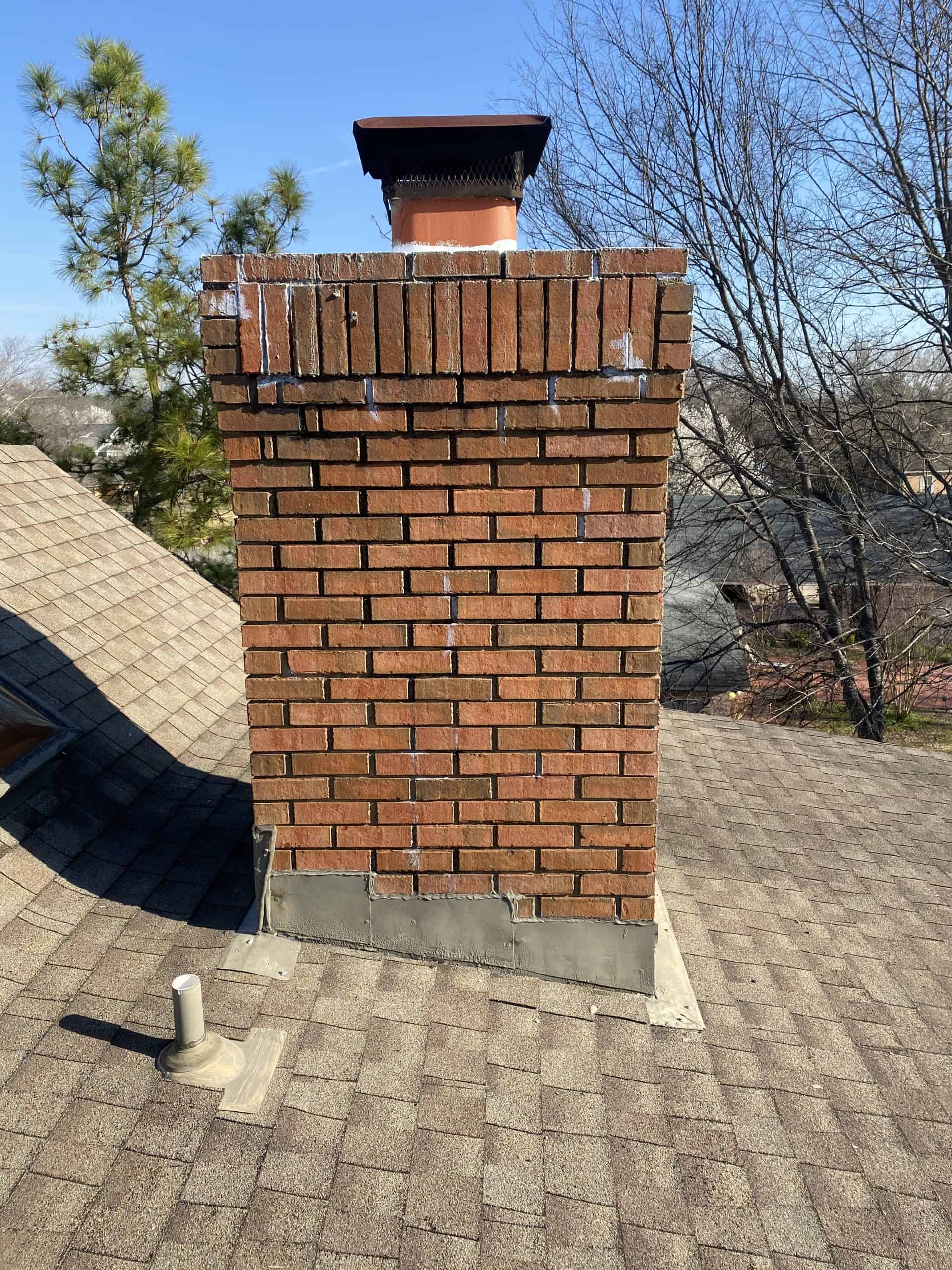 Vertical Image of a chimney façade 