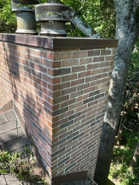 Vertical Image of a chimney façade 